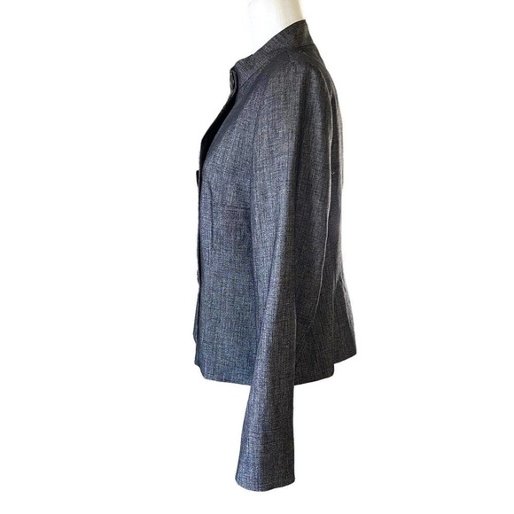 Anne Klein Women’s Short Jacket Suit Coat Black Stretch Shimmer Size 12 Petite - Picture 3 of 9